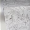 Caselio|Papier peint romantique avec fleurs gravées noir et blanc|Fleurs Romantiques