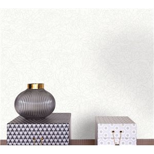 Borastapeter|Papier peint floral Dagmar bleu froid beige bleu sarcelle|Romantique 2