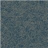 Caselio|Blue and gold floral wallpaper with shimmer, ideal for living room|Hospitality