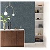 Caselio|Papier peint floral bleu et or brillant, idéal pour le salon|Hôtellerie