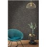 Caselio|Black and gold floral wallpaper with a modern shiny touch|Hospitality