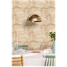 Caselio|Papier peint beige avec pins style pointilliste pour salle à manger|Oriental