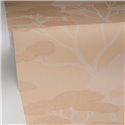Caselio|Papier peint beige avec pins style pointilliste pour salle à manger|Oriental