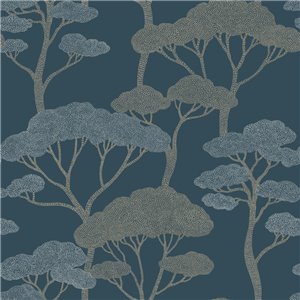 Caselio|Papier peint forêt de pins beige, parfait pour l’entrée|Hall d'entrée
