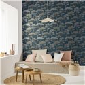 Caselio|Papier peint style japonais forêt de pins bleus|Oriental