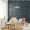 Caselio|Japanische Stil Tapete mit blauem Kiefernwald|Orientalisch