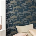 Caselio|Papier peint style japonais forêt de pins bleus|Oriental
