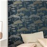 Caselio|Papier peint style japonais forêt de pins bleus|Oriental