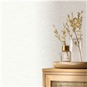 Caselio|Arabeske Tapete mit weißen Blumenmotiven|Damast