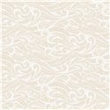 Caselio|Arabesque style wallpaper with white and gold flowers|Damask