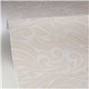 Caselio|Papel pintado estilo arabesco floral blanco y dorado|Damasco