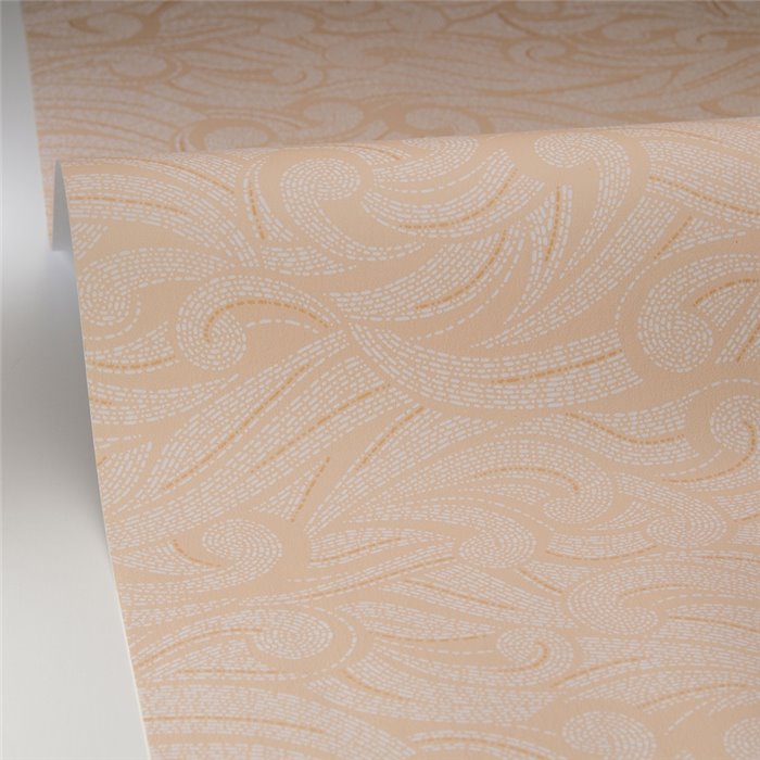 Caselio|Arabesque wallpaper with beige floral pattern|Damask