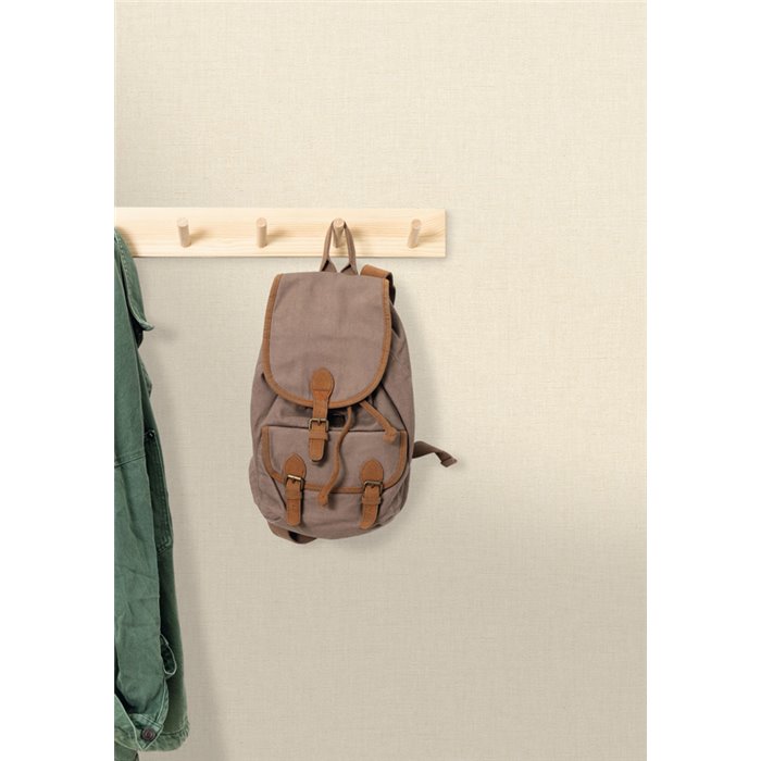 Caselio|Plain wallpaper with light beige linen effect|Solid Colors