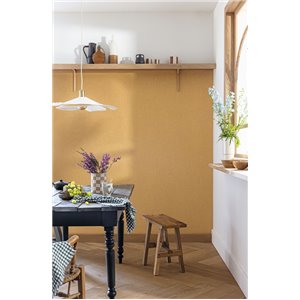Caselio|Plain wallpaper with flamed beige linen effect|Solid Colors 2