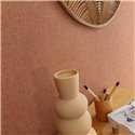 Caselio|Papier peint uni effet lin marron pour salon|Imitation Tissu