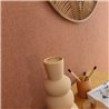Caselio|Papier peint uni effet lin marron pour salon|Imitation Tissu