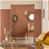 Caselio|Papier peint uni effet lin marron pour salon|Imitation Tissu