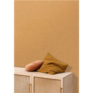 Caselio|Plain wallpaper with flamed beige linen effect|Solid Colors 2