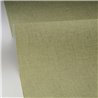 Caselio|Papel pintado lino verde efecto liso flameado|Imitacion Tela