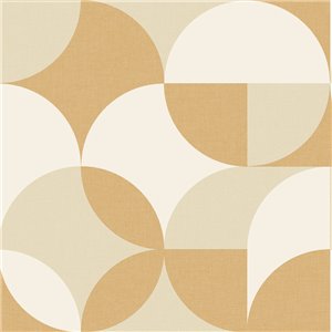 Caselio|Papel pintado retro círculos rosa y naranja|Retro
