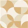 Caselio|Papier peint cercles beiges style pop|Cercles