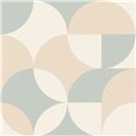 Papel pintado geométrico de círculos ideal para cocinas - Caselio Twist 106441060