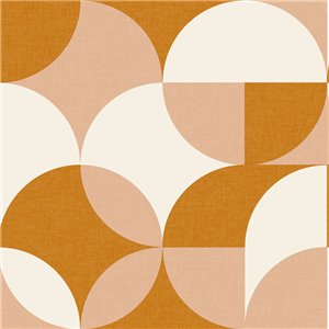 Caselio|Grüne Kreise Tapete mit retro Touch|Kreisen