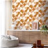 Caselio|Papel pintado retro círculos rosa y naranja|Retro