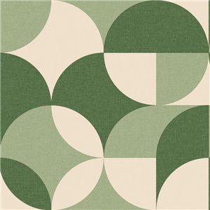 Eijffinger|Retro vintage style orange interlaced shapes wallpaper|Retro