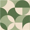 Caselio|Green circle wallpaper with a retro touch|Circles