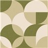 Caselio|Green circle wallpaper for kitchen in Scandinavian style|Scandinavian