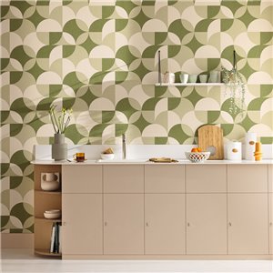 Caselio|Green circle wallpaper with a retro touch|Circles 2