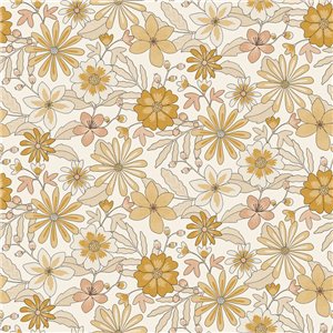 Casamance|Florale Jugendstil Tapete grün|Retro