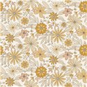 Caselio|Papier peint fleuri années rose et jaune|Floral