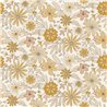 Caselio|Papier peint fleuri années rose et jaune|Floral