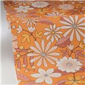 Caselio|Florale Tapete mit Hippie-Touch fürs Wohnzimmer|Blumen