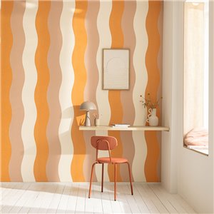 Cristiana Masi|Wallpaper bicolor beige stripes|Stripes 2