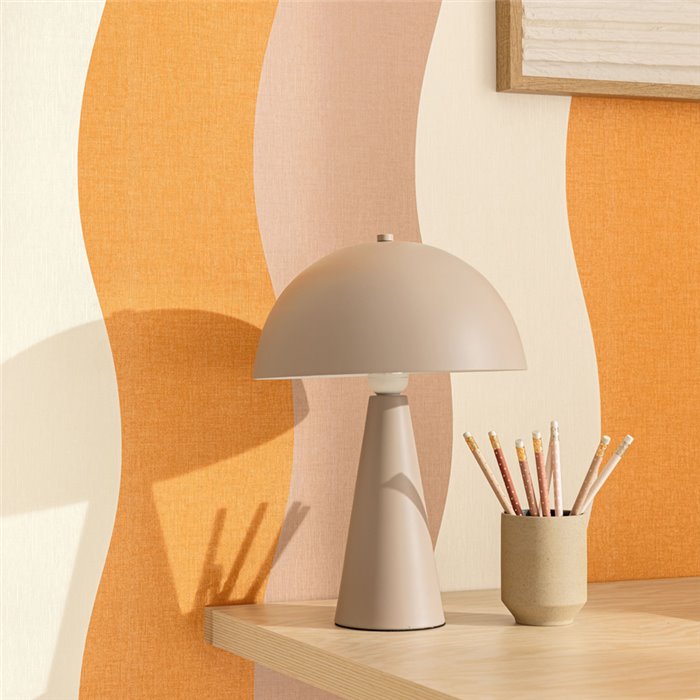 Caselio|Papel pintado rayas onduladas rosa naranja estilo retro|Retro