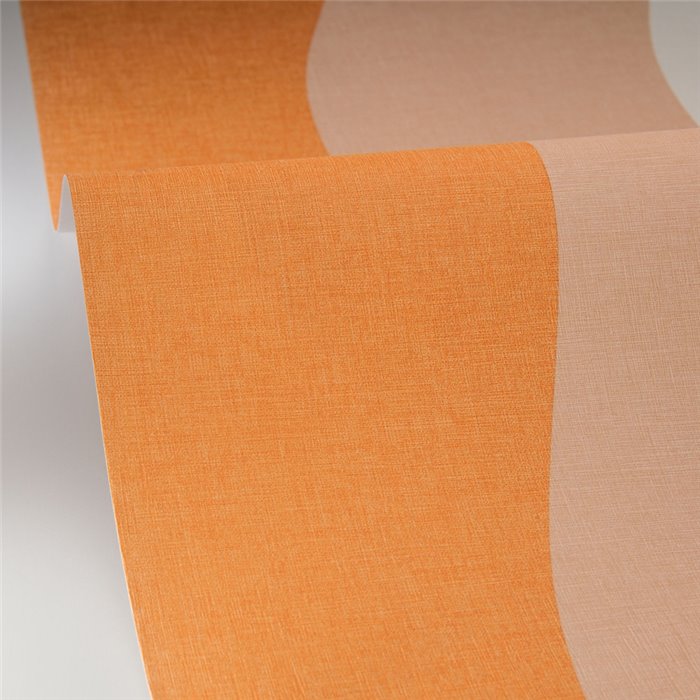 Caselio|Tapete retro wellige rosa-orange Streifen|Retro