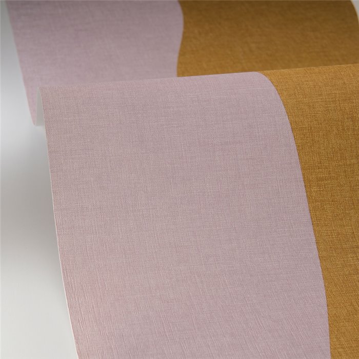 Caselio|Tapete retro wellige grün-violette Streifen|Retro