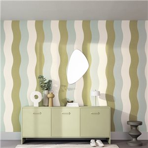 Cristiana Masi|Papier Peint rayures beige et blanc|Rayures 2