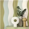 Caselio|Retro wavy blue and green striped wallpaper|Retro
