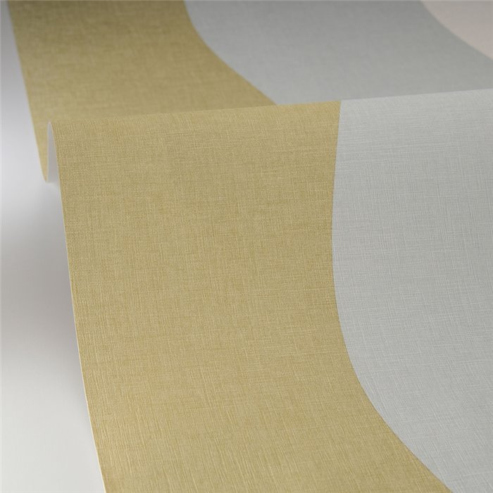 Caselio|Tapete retro wellige blau-grüne Streifen|Retro