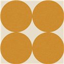 Caselio|Retro-Tapete mit orangefarbenen Kreisen imer-Jahre-Stil|Kreisen