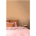 Caselio|Narrow pink and orange striped wallpaper|Stripes