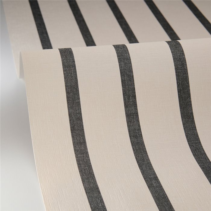 Caselio|Papier peint rayures noires chambre moderne|Rayures