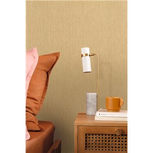 Casadeco|Papier peint uni effet tissu marron foncé|Couleurs Unies 2