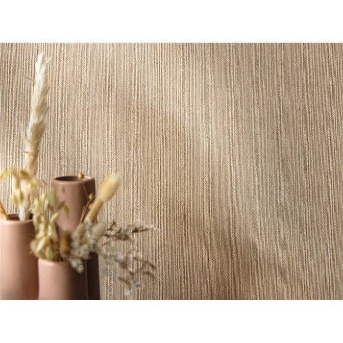 Caselio|Light brown natural fiber effect wallpaper|Raffia Imitation