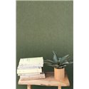 Caselio|Papier peint effet fibre naturelle vert|Salle de Bain