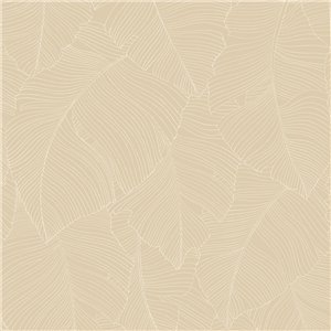 Caselio|Papier peint grandes feuilles tropicales vertes|Salón